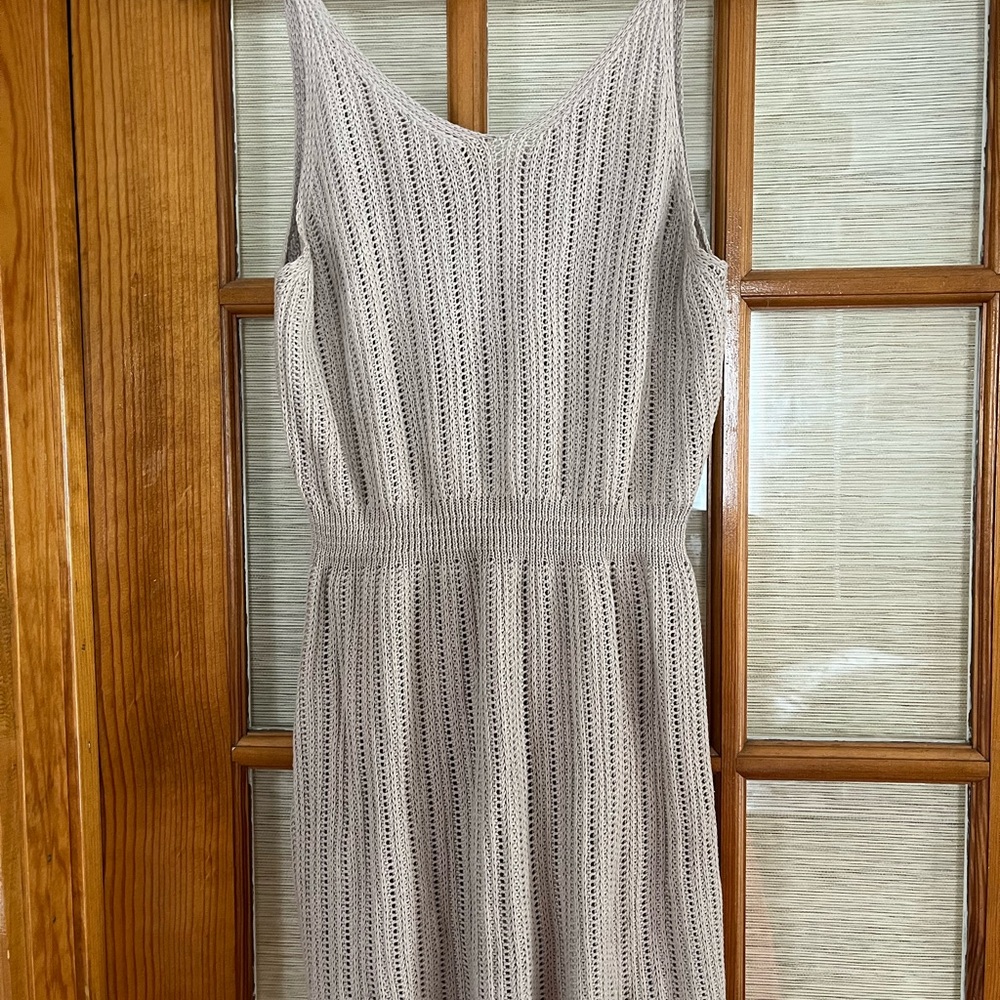 Elegant Gray Sleeveless Dress